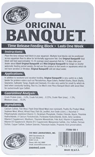 Zoo Med Original Banquet 7 Day Feeding Block 1/Card